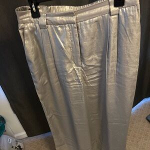 NWOT EXPRESS wide leg silver pants.